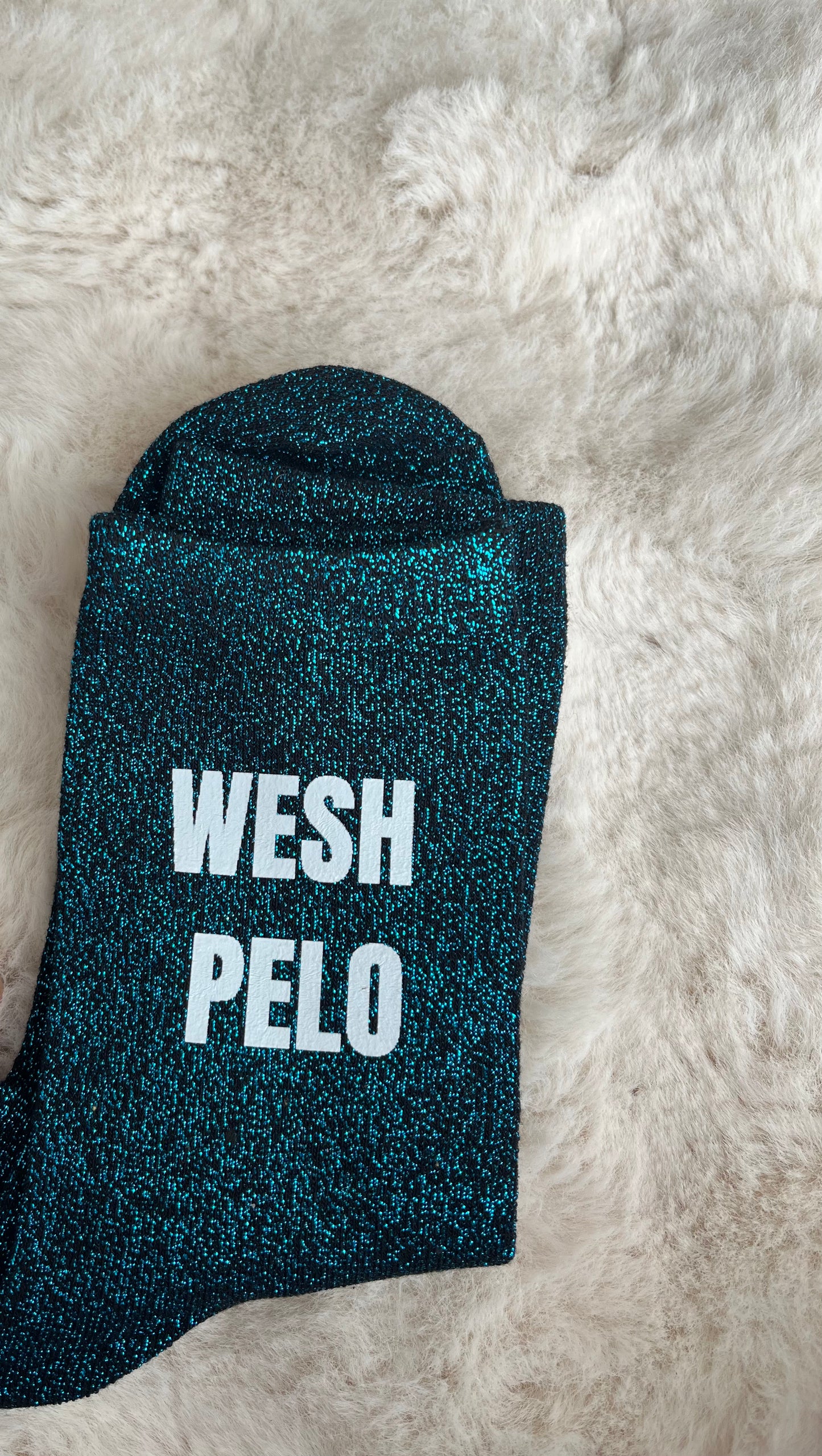 Chaussettes à paillettes " WESH PELO " choix des couleurs