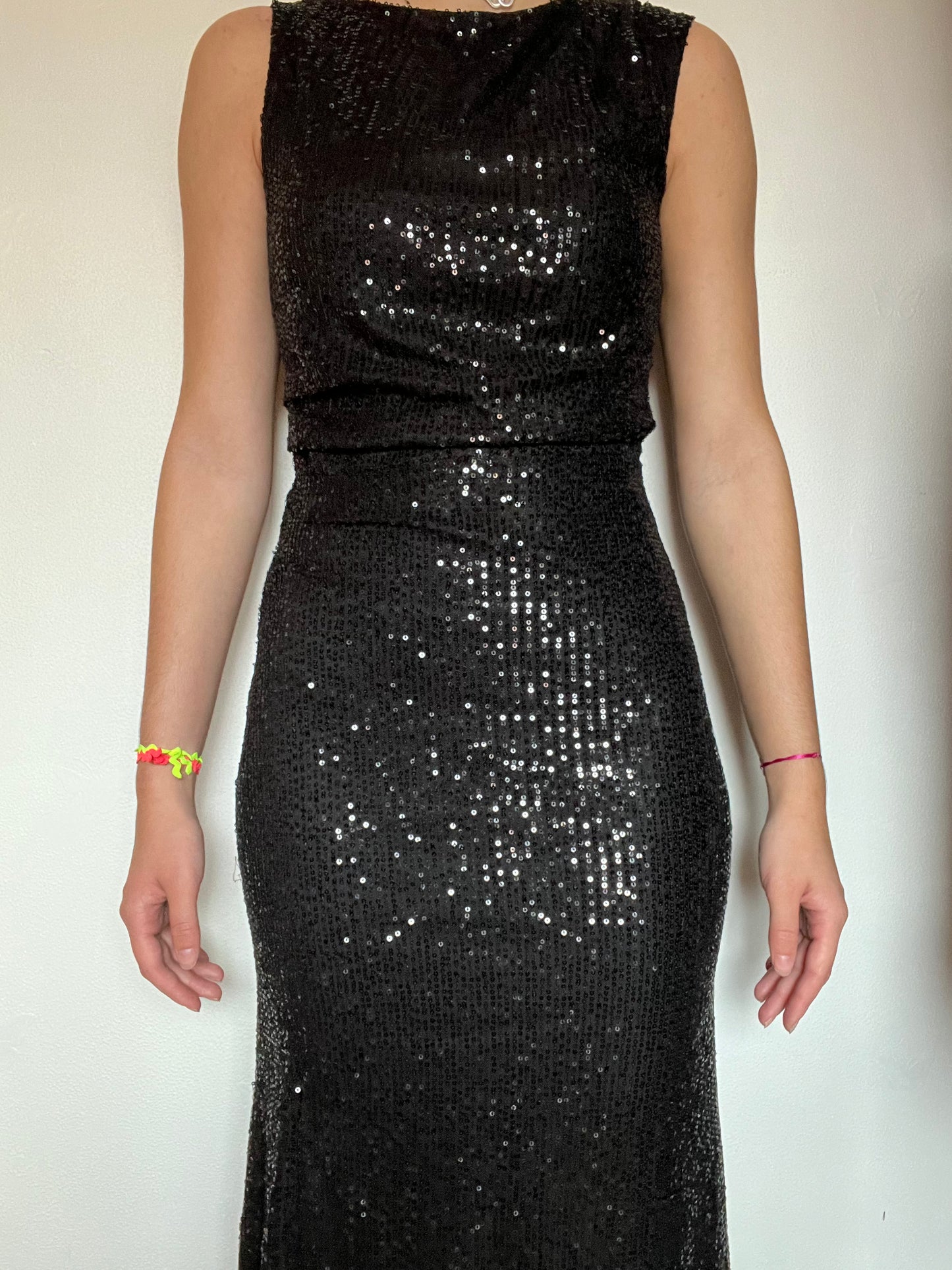 Robe ELLA noir pailleté