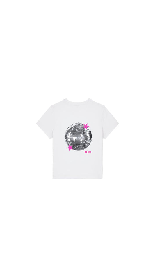 T shirt disco léopard rose
