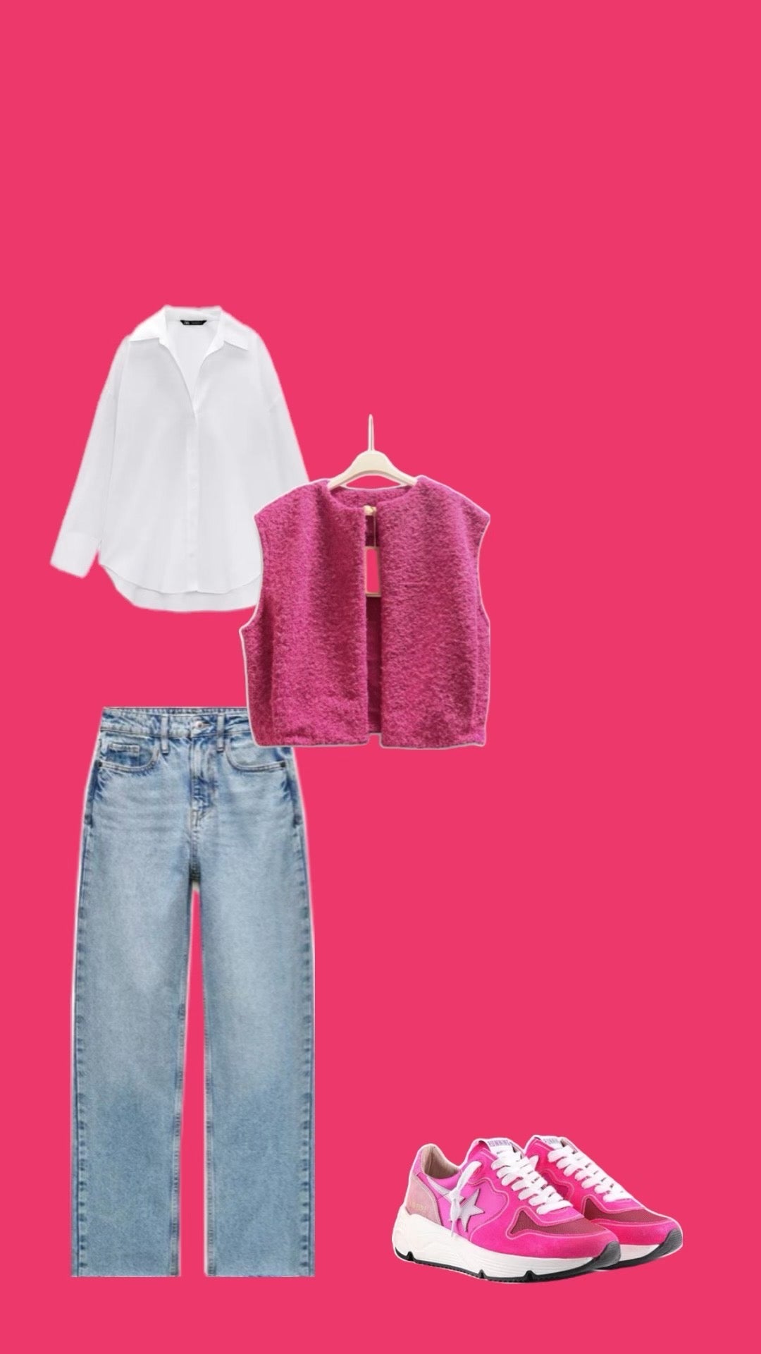 Gilet LILA rose fuchsia