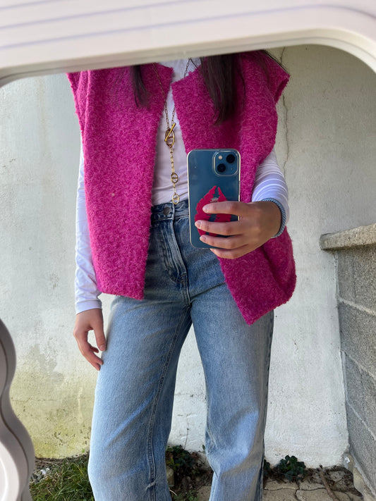 Gilet LILA rose fuchsia