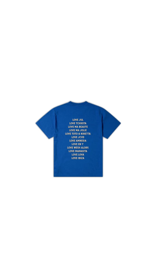 T-shirt LOVE JUL bleu électrique avec PERSONNALISATION
