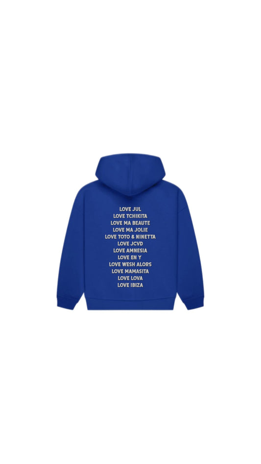 Sweat LOVE JUL bleu électrique