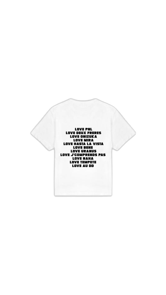 T-SHIRT " LOVE PNL " noir argenté pailleté