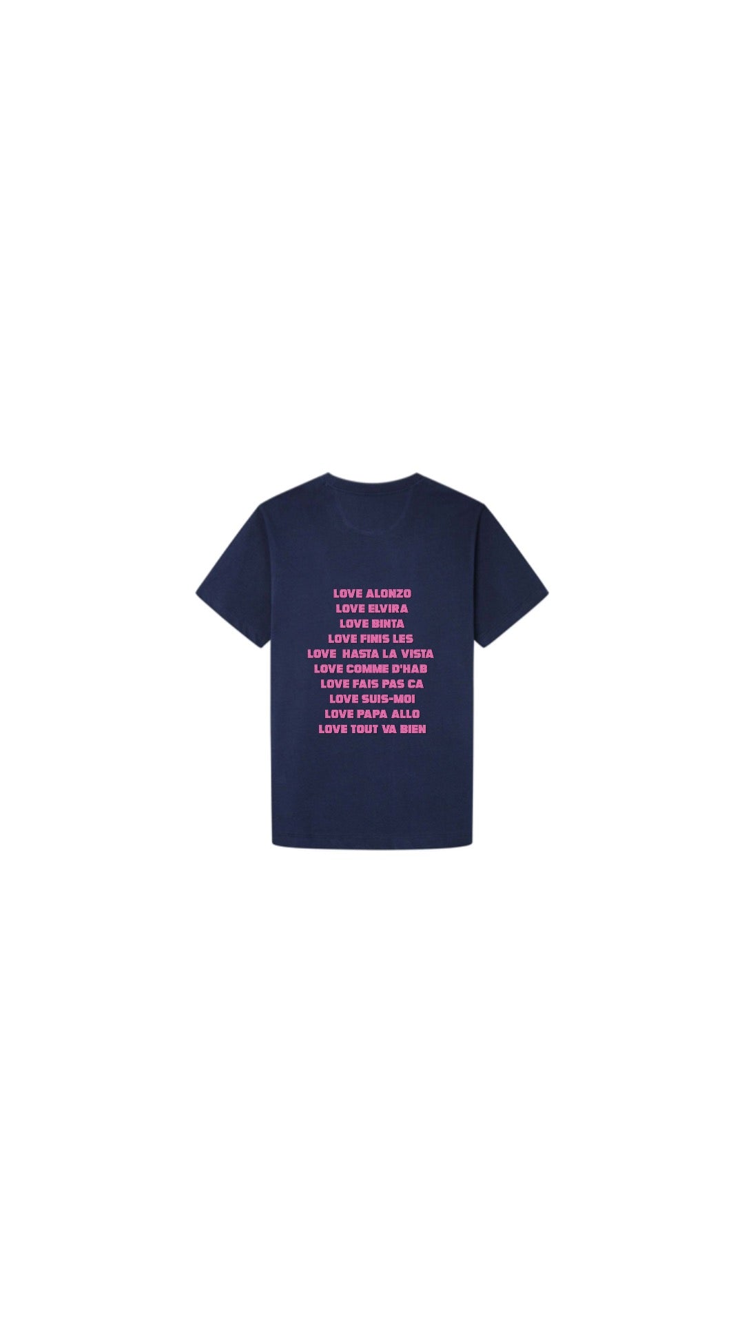T-SHIRT " LOVE ALONZO " bleu marine