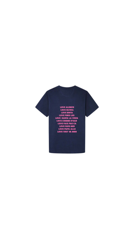 T-SHIRT " LOVE ALONZO " bleu marine