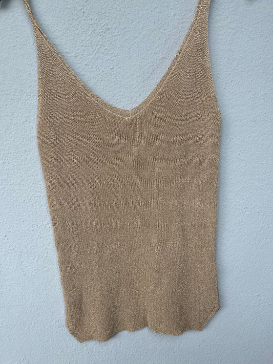 Top à paillettes DORE