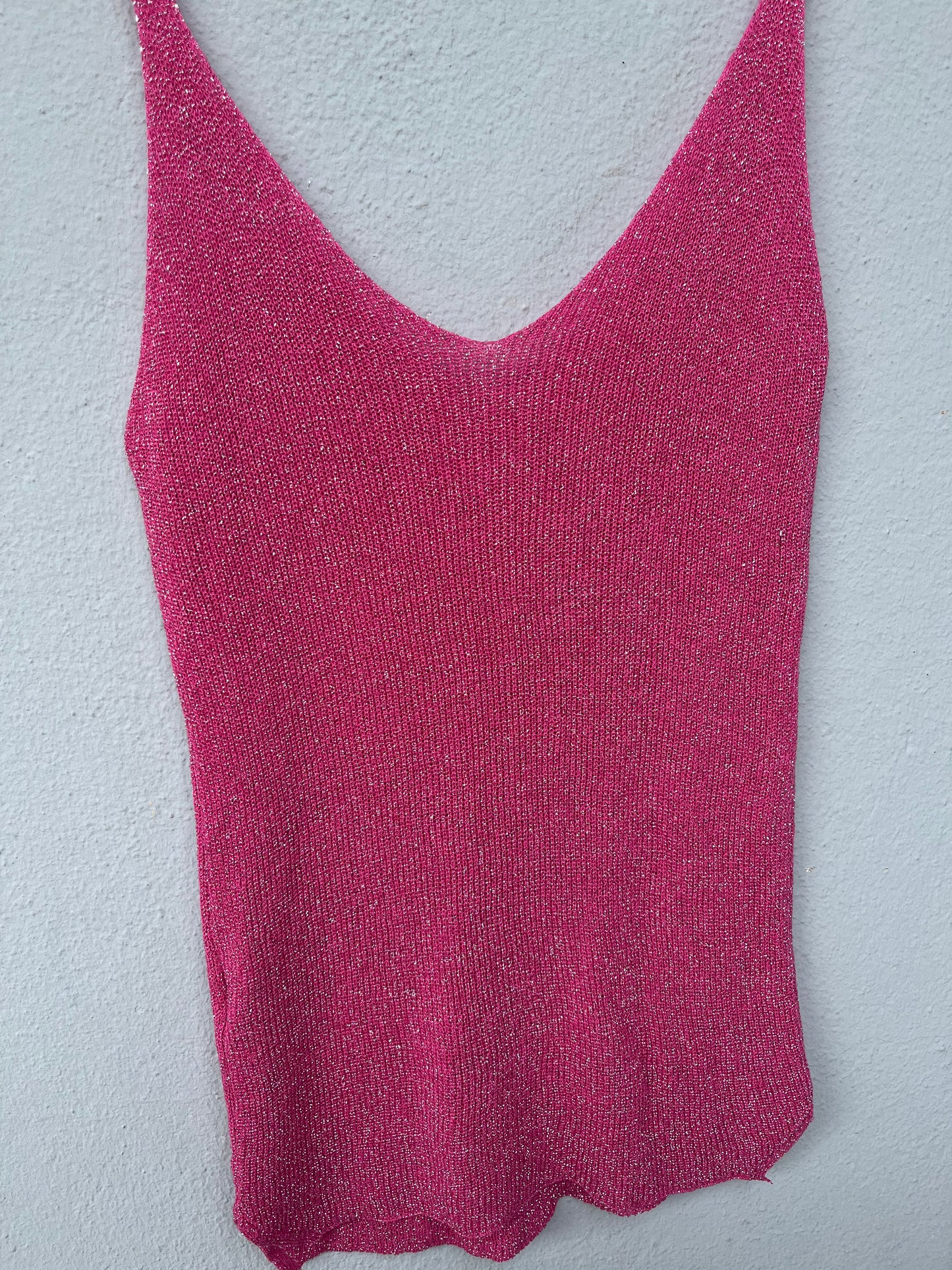 Top à paillettes ROSE FUSHIA