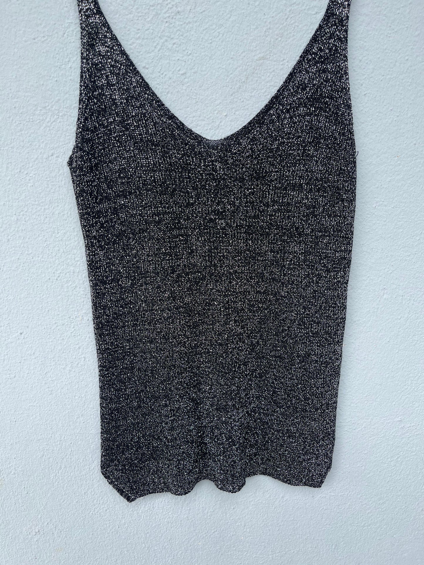 Top à paillettes NOIR