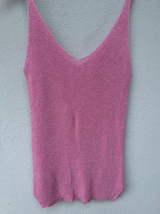 Top à paillettes ROSE CLAIR
