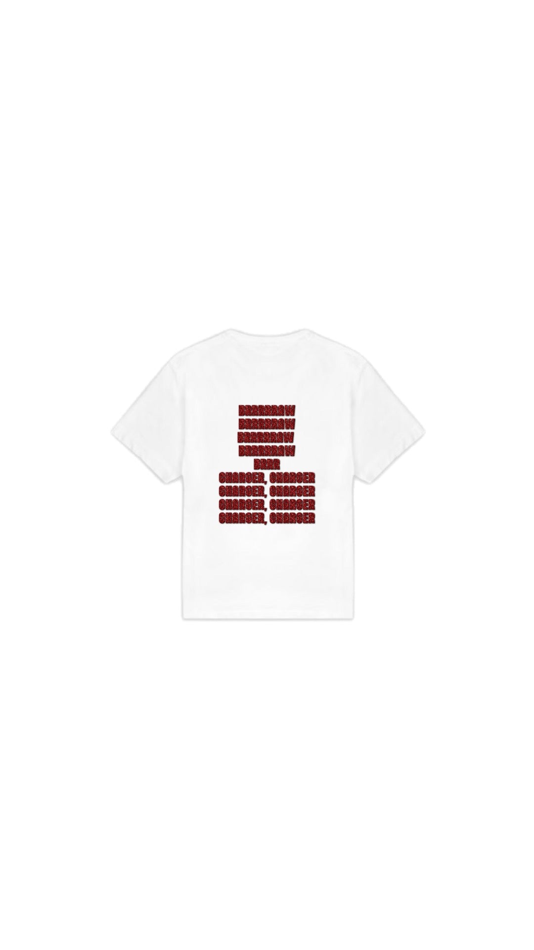 T-shirt " CHARGER" rouge pailleté
